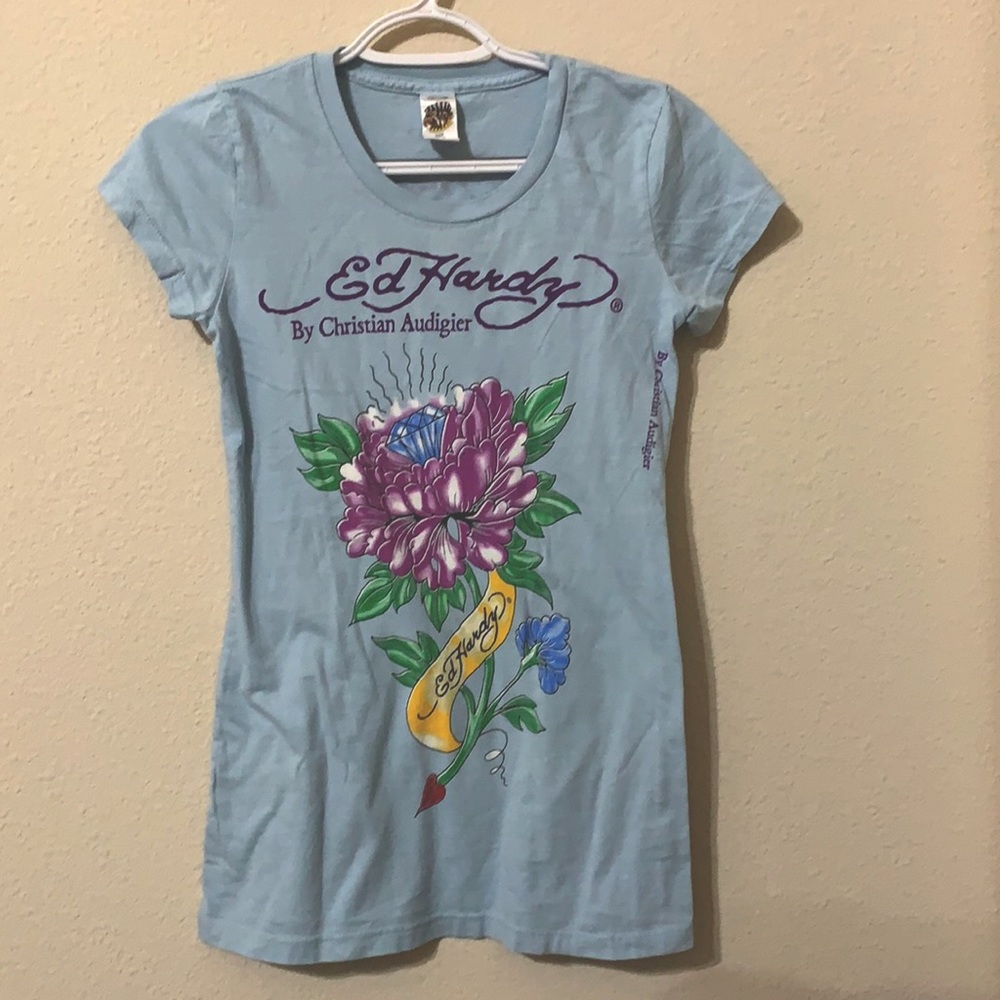 Ed Hardy Chrysanthemum Tee